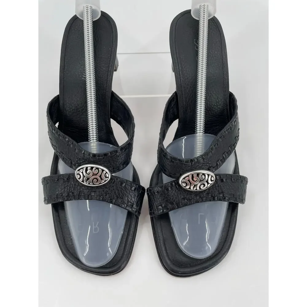 Brighton Tamijo Croc Block Heels, Black, Sz. 9 1/2 M, Casual‎ Office Career